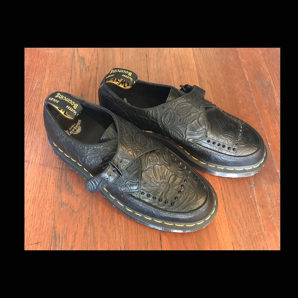 Dr Martens Ramsey II Black Floral Emboss Creeper